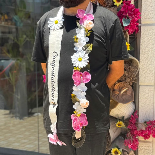 Pink Blossom Graduation Sash
