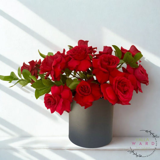 Ruby Red Roses Black Box